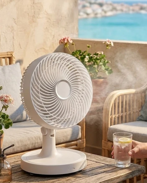 2200 RPM Mini Masaüstü Vantilatör Sessiz ve Güçlü Hava Akışlı Fan ürün görseli 1