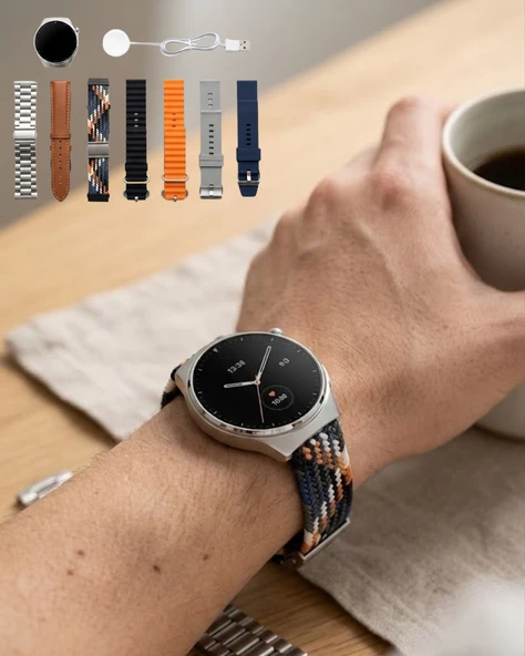Bluetooth Akıllı Saat 7 Kordonlu Arama Özellikli Uyku ve Aktivite Takipli ürün görseli 1