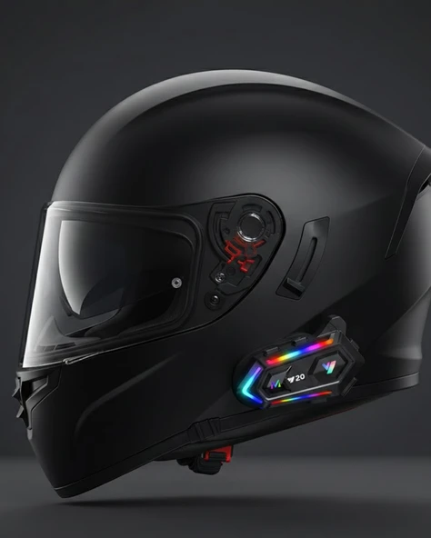 Yeni Nesil Bluetooth 5.3 Motosik Intercom RGB Işıklı 1000m Mesafeli ürün görseli 1