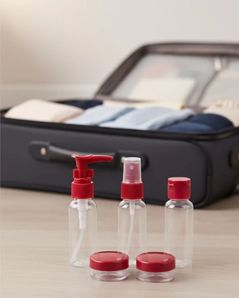 Taşınabilir 5 Parça Seyahat Kozmetik Dolum Seti 30 ml ürün görseli 1