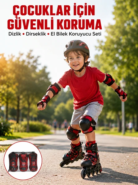 Koruyucu Seti Dizlik Dirseklik Bileklik Nefes Alabilir Koruma Ekipmanı ürün görseli 1