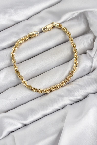 CM Singapur Model Zincir Gold Renk Kadın Bileklik ürün görseli 1