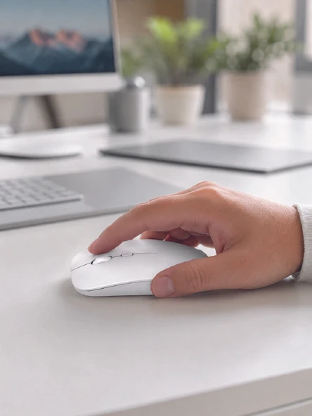 Kablosuz Bluetooth Mouse Sessiz Tıklama Ergonomik Wireless Fare - Resim 2