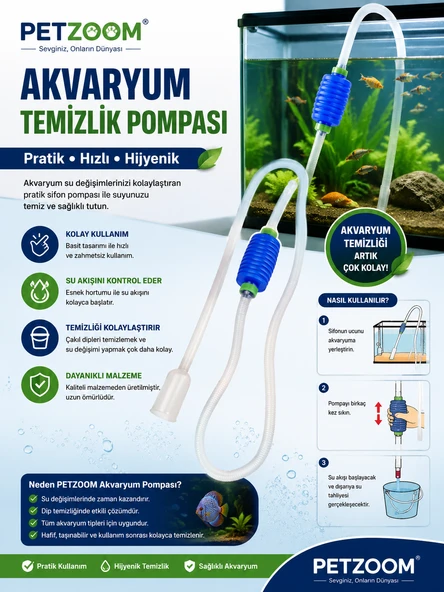 Manuel Akvaryum Pompası – Pratik Su Değişimi ve Temizlik İçin Ergonomik Tasarım ürün görseli 1