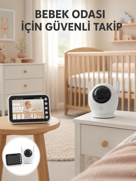 Canlı İzleme Özellikli Ortam Dinlemeli Bebek Monitörü Yeni Nesil ürün görseli 1