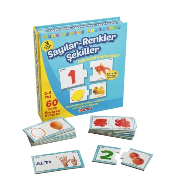 1444 EĞLENCELİ BUL SAYILAR RENKLER ŞEKİLLER ürün görseli 1