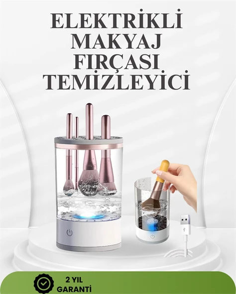 Taşınabilir, Sessiz ve Güçlü Makyaj Fırçası Temizleme Makinesi ürün görseli 1