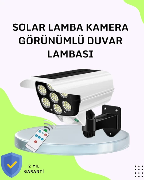 3 Modlu Güneş Paneli Aydınlatmalı Dış Mekan Güvenlik Işığı – IP65 Su Geçirmez, PIR Sensörlü ürün görseli 1