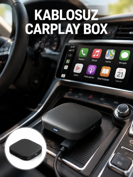 5.8GHz WiFi Destekli Kablosuz Android Auto Dönüştürücü Yeni Nesil ürün görseli 1