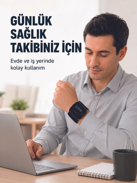 Şarjlı Bilekten Dijital Tansiyon Ölçer Geniş LCD Ekranlı ürün görseli 1