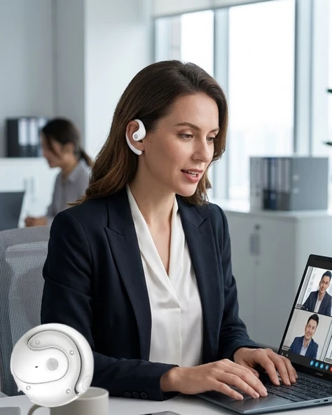 Bluetooth Kulaklık Çift Mikrofonlu Uzun Kullanım Süreli ve Hızlı Şarj Özellikli ürün görseli 1