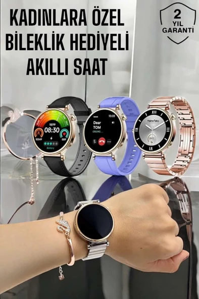 Akıllı Saat Kadınlara Özel Arama Cevaplayan Bluetooth Bağlantılı ürün görseli 1