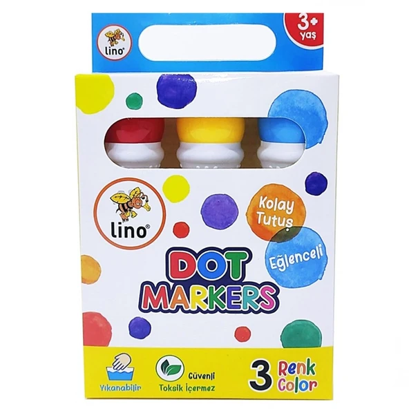 Lino Dot Markers 3'lü Yıkanabilir ürün görseli 1