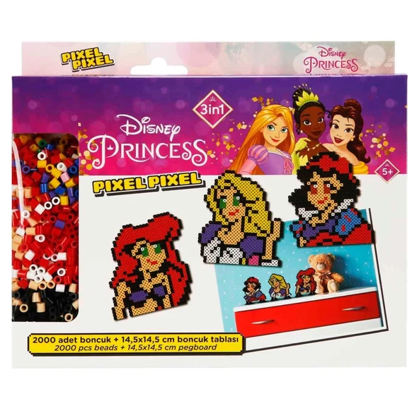 3in1 Princess Pixel Pixel Boncuk Aktivite ve Oyuncak Seti S00005169 ürün görseli 1