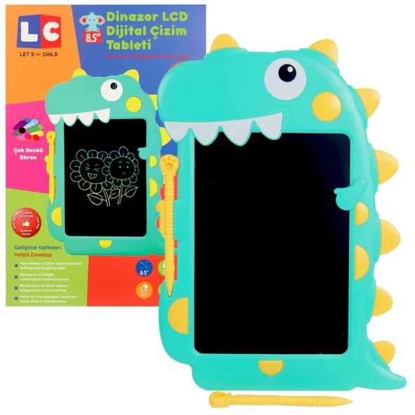 LCD Dijital Renkli Dinozor Çizim Tabi 8,5 İnç ürün görseli 1
