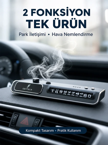 LED Ekranlı Nemlendirici Araç Park İişim Numarası Gösterici Yeni Nesil ürün görseli 1