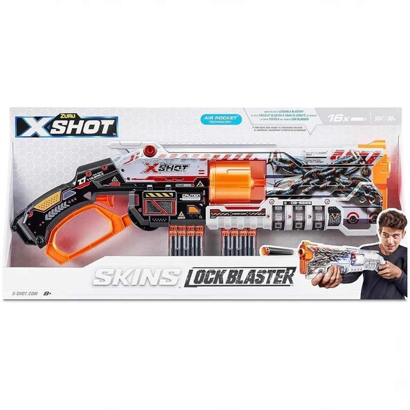 X-Shot Skins Lock Blaster 16 Dartlı - Resim 4