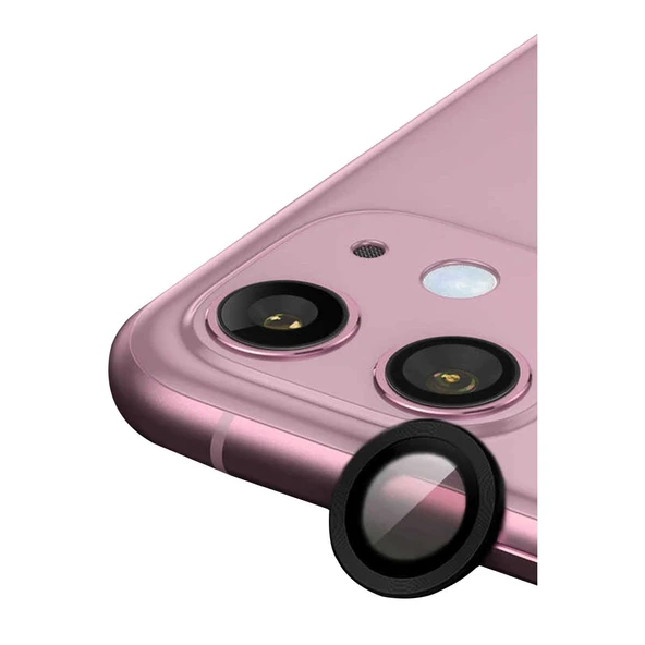 Apple İphone 11 Raze Metal Kamera Lens - Siyah ürün görseli 1