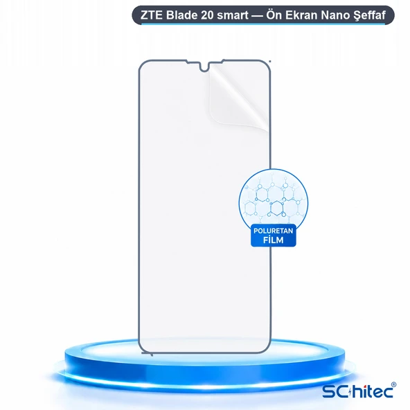 SChitec ZTE Blade 20 smart Uyumlu Hidrojel Ekran Koruyucu ürün görseli 1
