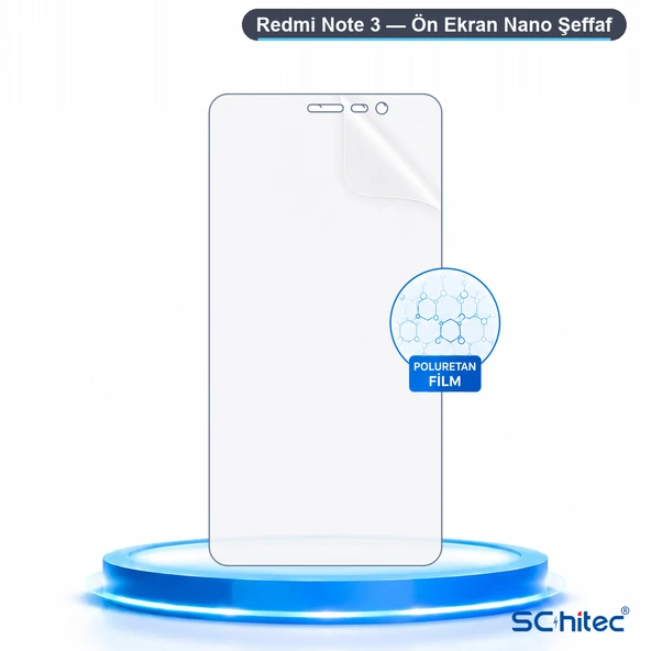 SChitec Redmi Note 3 Uyumlu Hidrojel Ekran Koruyucu - Resim 4