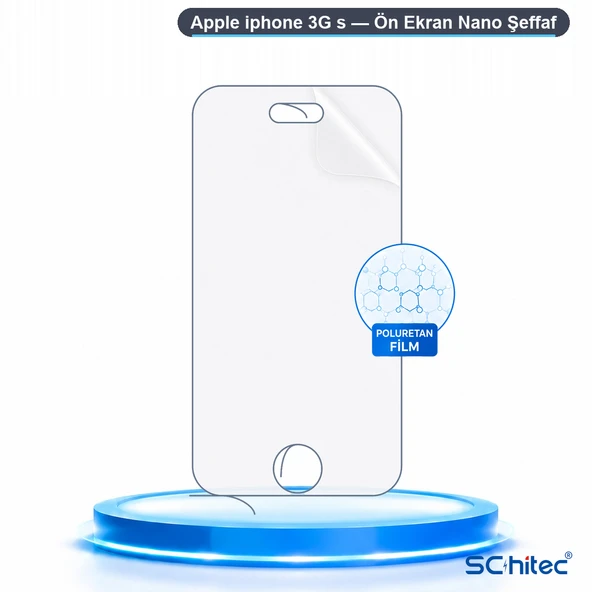 SChitec Apple iphone 3G s Uyumlu Hidrojel Ekran Koruyucu ürün görseli 1