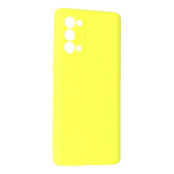 Oppo Reno 5 Pro Kılıf First Silikon - Sarı - Resim 2