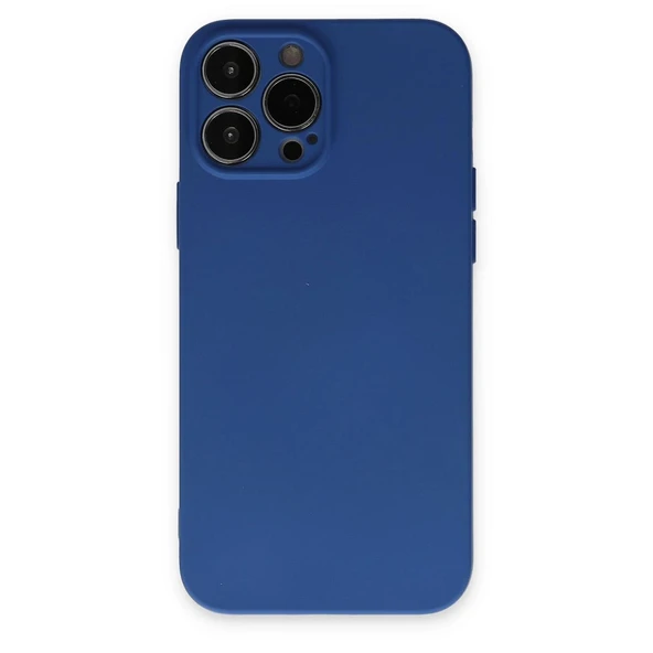 Apple İphone 13 Pro Kılıf Nano İçi Kadife Silikon - Lacivert ürün görseli 1