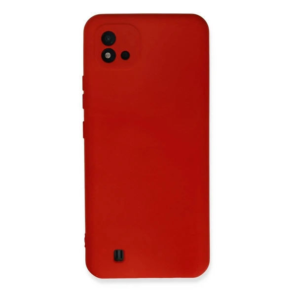 Realme C11 2021 Kılıf Nano İçi Kadife Silikon - Kırmızı ürün görseli 1