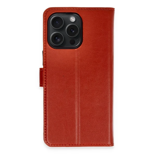 Apple İphone 15 Pro Max Kılıf Trend S Plus Kapaklı Kılıf - Kırmızı ürün görseli 1