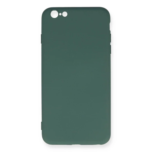 Apple İphone 6 Plus Kılıf Nano İçi Kadife Silikon - Koyu Yeşil ürün görseli 1