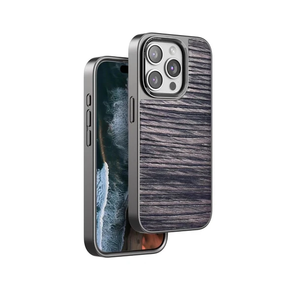 Venco Apple İphone 15 Pro Wave Kapak - Kahverengi ürün görseli 1