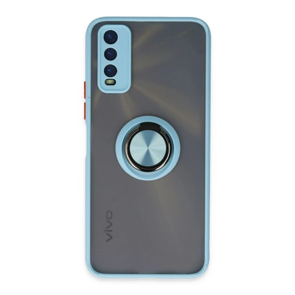Vivo Y11s Kılıf Montreal Yüzüklü Silikon Kapak - Buz Mavi ürün görseli 1