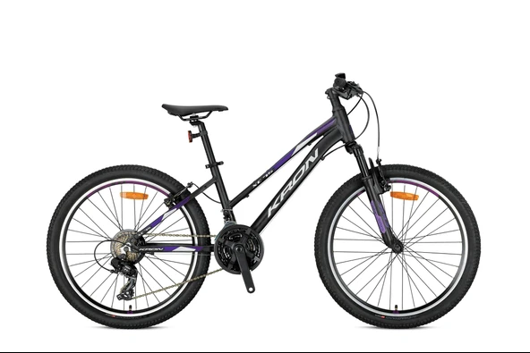 XC 75 - 24 MTB Lady - 13' - 21 Vites -V.Brake - Mat Siyah/Mor-Gri-Mavi ürün görseli 1