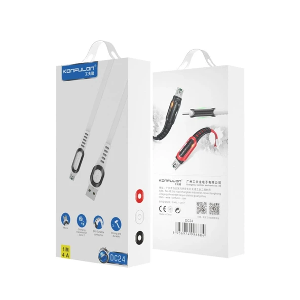 Dc24 Micro Usb Kablo 1.2m 4a - Siyah - Resim 2
