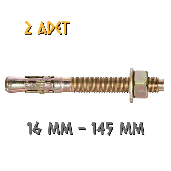 Made Klipsli Çelik Dübel 16x145 mm - 2 Adet ürün görseli 1