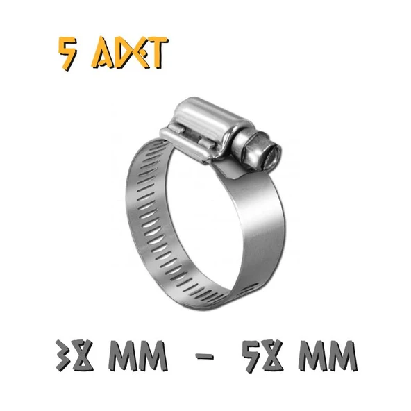 Made Ayarlanabilir Hortum Kelepçesi - 38-58 mm. - 5 Adet ürün görseli 1