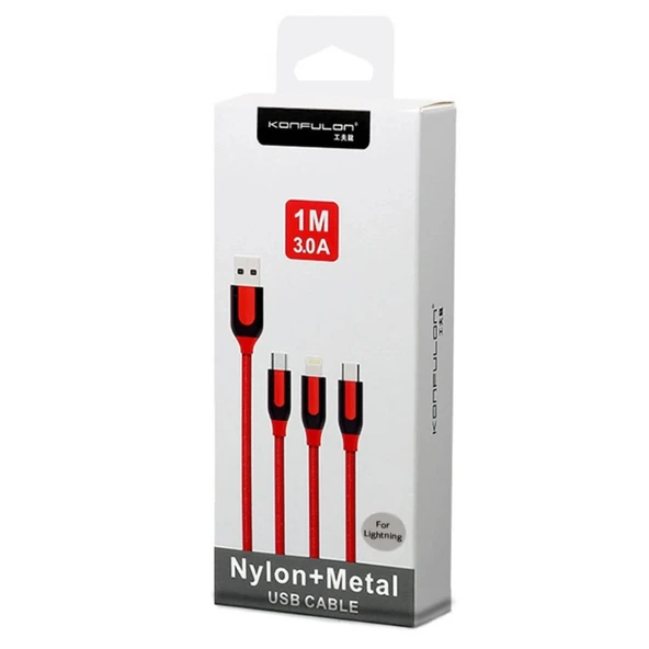 S51 Lightning Kablo İphone Uyumlu 1m 3a - Siyah - Resim 2