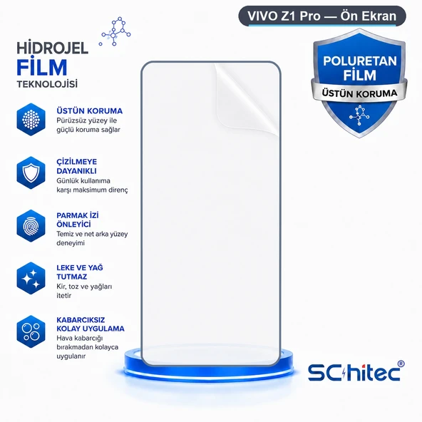 SChitec VIVO Z1 Pro Uyumlu Hidrojel Ekran Koruyucu ürün görseli 1
