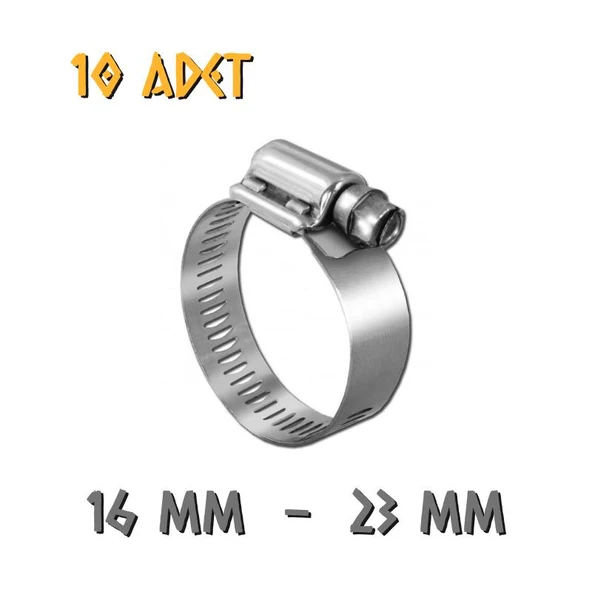 Made Ayarlanabilir Hortum Kelepçesi - 16-23 mm. - 10 Adet ürün görseli 1
