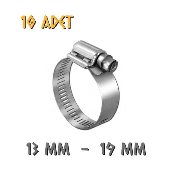 Made Ayarlanabilir Hortum Kelepçesi - 13-19 mm. - 10 Adet ürün görseli 1