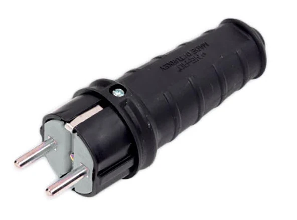 Kauçuk 1 X 16 A Topraklı Erkek Fiş 220V ürün görseli 1