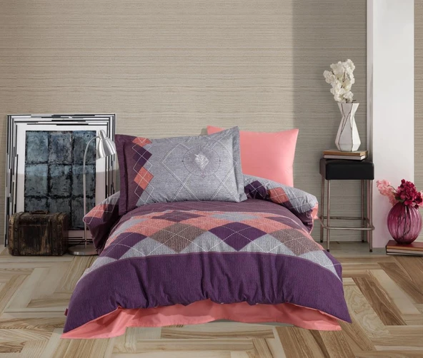 Tek Kişilik Poplin Nev Takımı Carilla Pembe ürün görseli 1