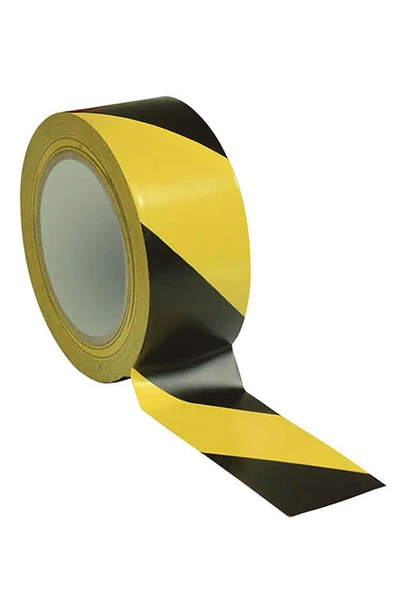 Yer İşaretleme Bandı Sarı Siyah 50 Mm 30 Metre ürün görseli 1