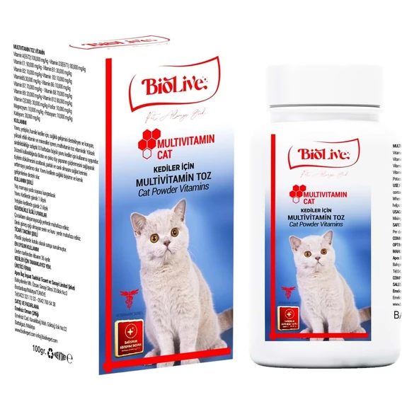 Biolive Kediler İçin Multimin Toz Min 100Gr ürün görseli 1