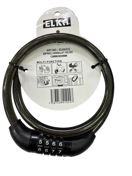 Elka 312 Şifreli Bisiklet Kilidi 80 Cm ürün görseli 1