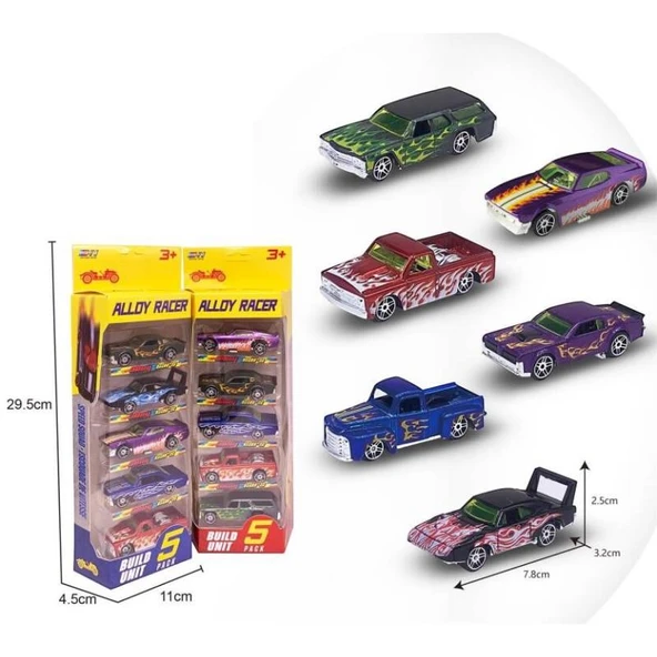 780-513 - Alloy Racer 5 Li̇ Araç Seti̇ - 1 Adet ürün görseli 1