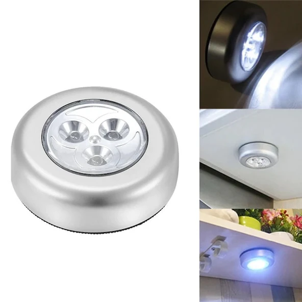 Gardrop - Çekmece - Dolap Köşe Aydınlatıcı Pilli Led Spot Mutfak Lamba Stick ürün görseli 1