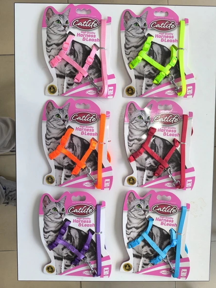 Catlife Göğüs Bel Tasması + Gezdirme İpi ürün görseli 1