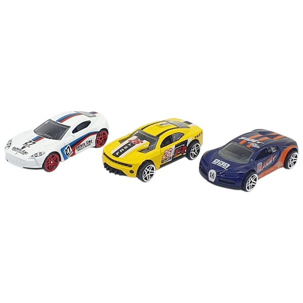3'Lü Araba Yarış Seti - Die Cast - Ds045 - 1 Adet ürün görseli 1