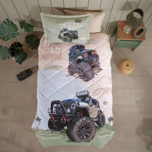 Tek Kişilik Ranforce Genç Desen Yorgan Seti Off Road ürün görseli 1